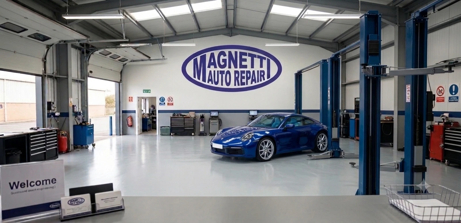 Inside the Magnetti Auto Repair service center